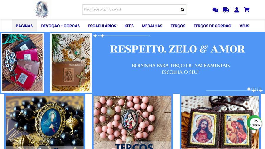 Site da Ateliê da Rainha, produzido pela DuoBro